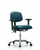 vinyl chair chrome - desk height with seat tilt, adjustable arms, and casters in storm supernova vinyl
