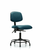 vinyl chair - desk height with round tube base, seat tilt, and stationary glides in sterling supernova vinyl