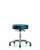 vinyl stool without back chrome - desk height with stationary glides in marine blue supernova vinyl (c062b-007660)