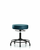 vinyl stool without back - desk height with round tube base and stationary glides in taupe supernova vinyl
