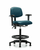 vinyl chair - high bench height with adjustable arms, black foot ring, and stationary glides in storm supernova vinyl