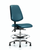 vinyl chair chrome - medium bench height with medium back, chrome foot ring, and stationary glides in borscht supernova vinyl