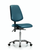 vinyl chair chrome - medium bench height with medium back and casters in carbon supernova vinyl