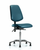 vinyl chair chrome - medium bench height with medium back and stationary glides in storm supernova vinyl