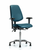 vinyl chair chrome - medium bench height with medium back, seat tilt, adjustable arms, and stationary glides in sterling supernova vinyl