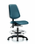 vinyl chair - medium bench height with medium back and casters in storm supernova vinyl