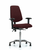 fabric chair chrome - medium bench height with medium back, adjustable arms, and stationary glides in black fabric