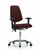 fabric chair chrome - medium bench height with medium back, seat tilt, adjustable arms, and casters in black fabric