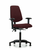 fabric chair - medium bench height with medium back, adjustable arms, and stationary glides in navy fabric