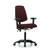 fabric chair - medium bench height with medium back, seat tilt, adjustable arms, and casters in black fabric