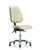 vinyl chair chrome - desk height with medium back and stationary glides in burgundy trailblazer vinyl
