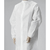 sms frocks with no pockets, elastic wrists, mandarin collar, 6-snap front, elastic thumb-loops, hang loop, anti-static, white, 2xl