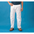 microporous pants with elastic waist and open cuffs, white, 4xl