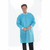 valumax extra-safe sms lab coats, knee length, 3 pockets, snap front, knit cuffs and collar, aqua, 4xl