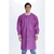 valumax extra-safe sms lab coats, knee length, 3 pockets, snap front, knit cuffs and collar, plum, s