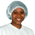 pleated bouffant cap, 21 in., white polypropylene (c062b-019284)
