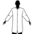 disposable lightweight polypropylene lab coats with knit wrists and collar, no pockets, white, large