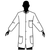 premium polypropylene lab coats with knit wrists and collar, 3 pockets, white, large