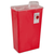 covidien 8 qt. monoject vertical drop sharps container, red, medium