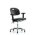 class 100 newport industrial polyurethane clean room chair - desk height with adjustable arms and stationary glides in blue polyurethane