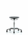 class 10 huron polyurethane clean room stool - medium bench height with stationary glides in blue polyurethane (c062b-031002)