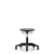 huron polyurethane stool - desk height with stationary glides in black polyurethane