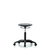 huron polyurethane stool - medium bench height with casters in black polyurethane