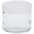 4 oz, 125 ml clear jar, 58-400 mm thread, white polypropylene closure, unlined