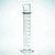 pyrex class a double metric scale cylinder, white enamel markings, 500 ml (c062b-047394)
