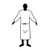 Isolation Gown, White, PE Coated, Knit Wrist, XL