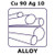 copper-silver alloy, cu90ag10