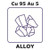 copper-gold alloy, cu95au5 (c15-1429-333)