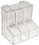 3-place compartment dispensing bin clear