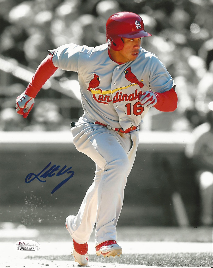 Kolten Wong Running Bases Spotlight Signed 8x10