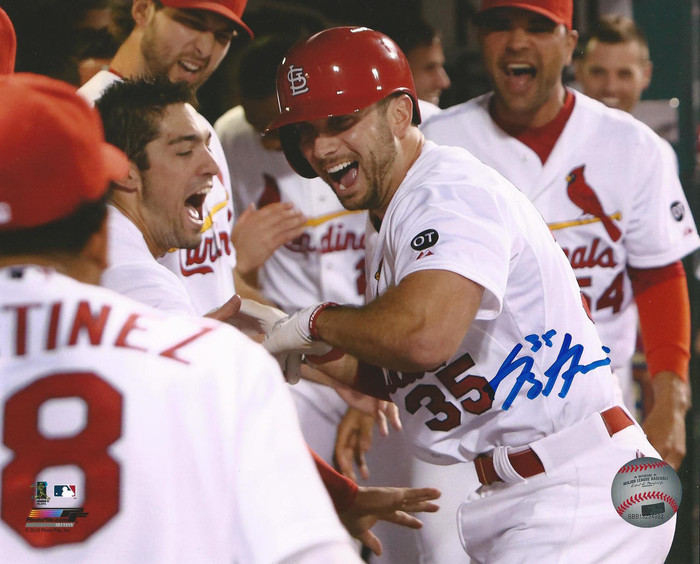 Greg Garcia Dugout High Five Signed 8x10