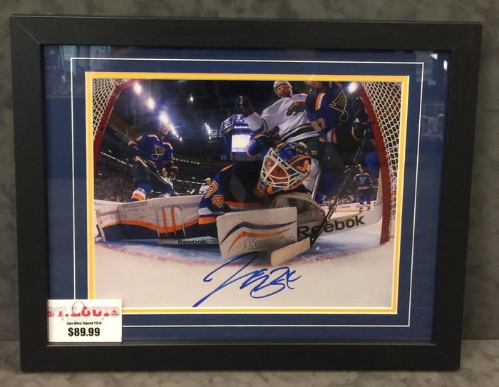 Jake Allen Red Line Signed Framed 11x14 