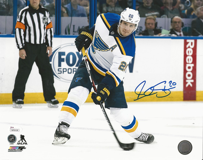 Alex Steen Shooting Signed 11x14 