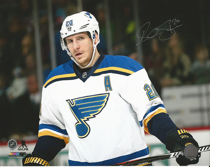 Alex Steen Face Off Signed 11x14 
