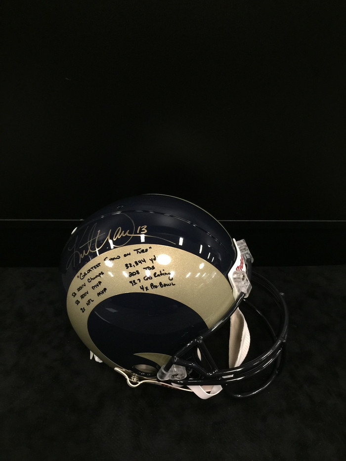 Kurt Warner Super Bowl 39 Stat Helmet