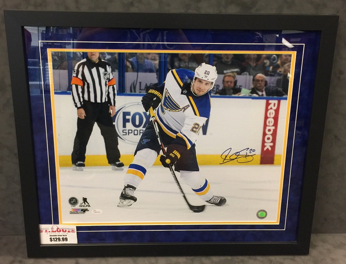 Alex Steen Point Signed Framed 16x20 