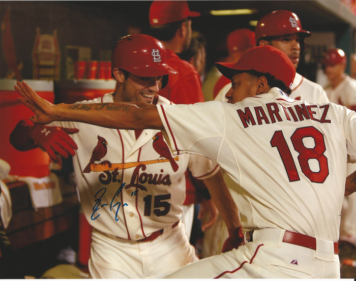 Randal Grichuk Low 5 w/Martinez Signed 11X14