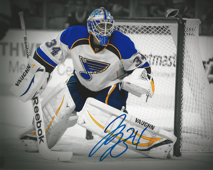 Jake Allen Face Off Spotlight Signed 8x10