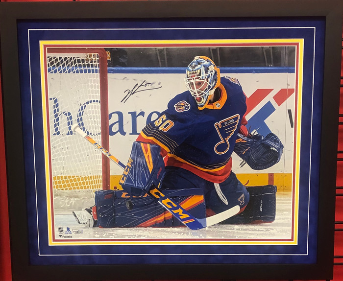 Jordan Binnington Signed Retro Jersey 16X20