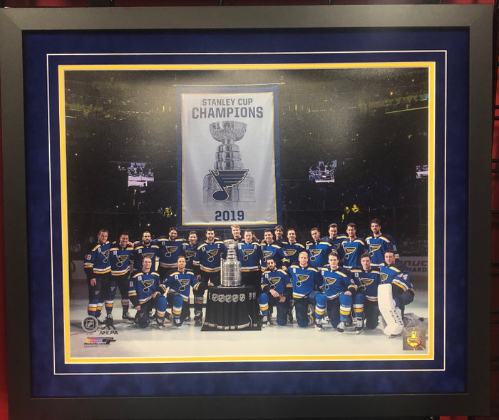 St. Louis Blues Stanley Cup Banner Raising Framed 16X20