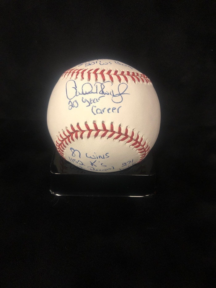 Arthur Rhoades Signed Career Stat OMLB