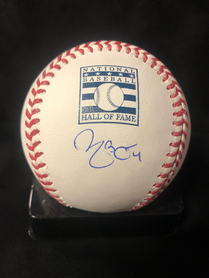 Yadier Molina Signed Hall of Fame Logo OMLB