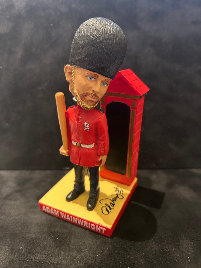 Adam Wainwright signed London Bobblehead