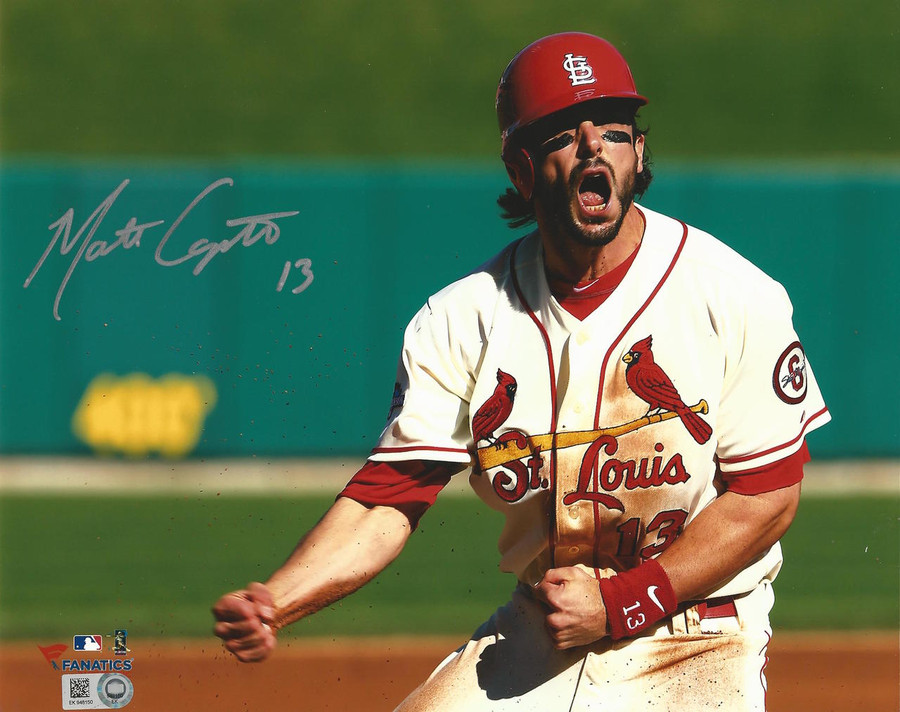 Matt Carpenter Yelling Signed 8x10
