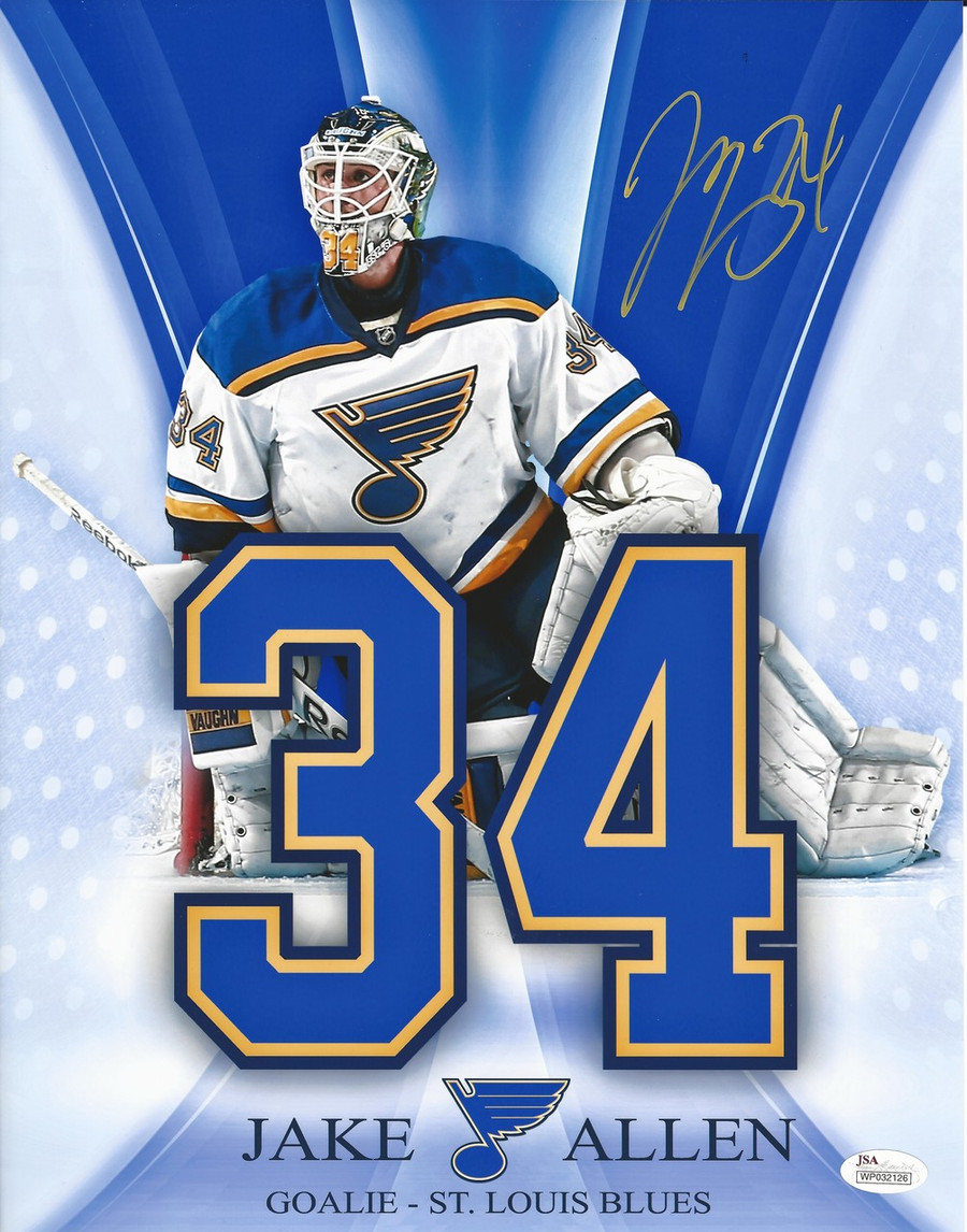 Jake Allen "The Snake" Over Sized Trading Card Signed 11x14
