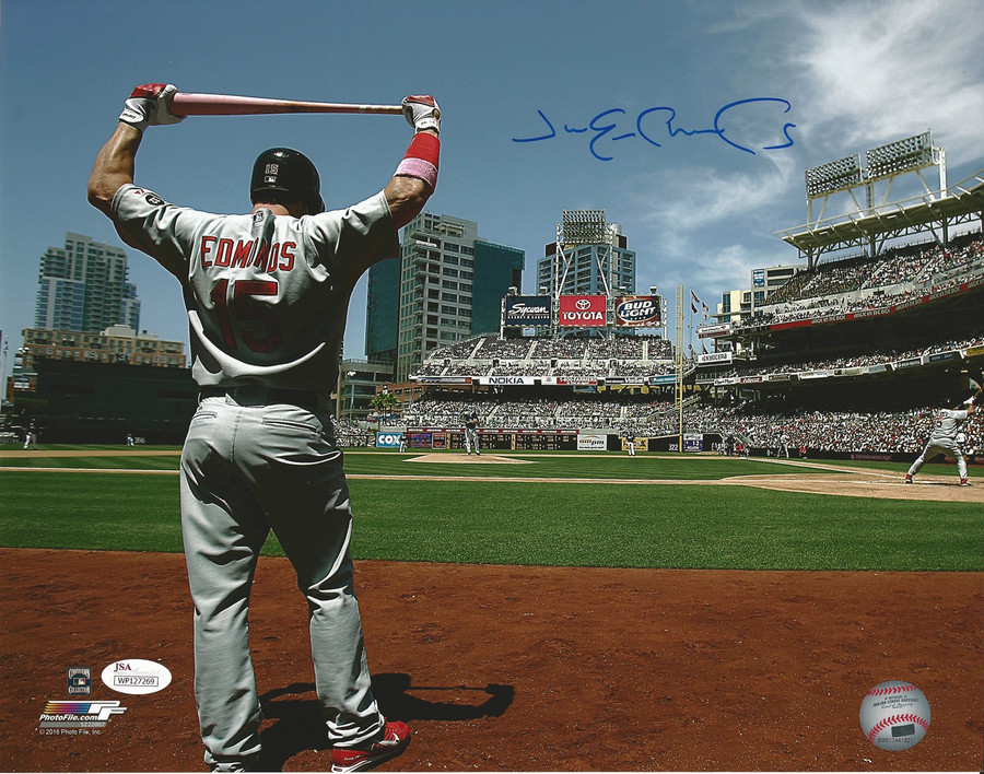 Jim Edmonds On Deck Signed 16x20 